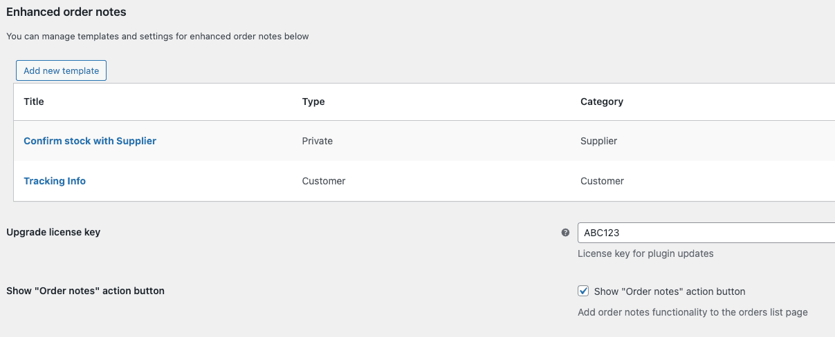 Enhanced Order Notes - Order list with note management controls