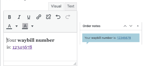 Enhanced Order Notes - Rich text editor with HTML formatting